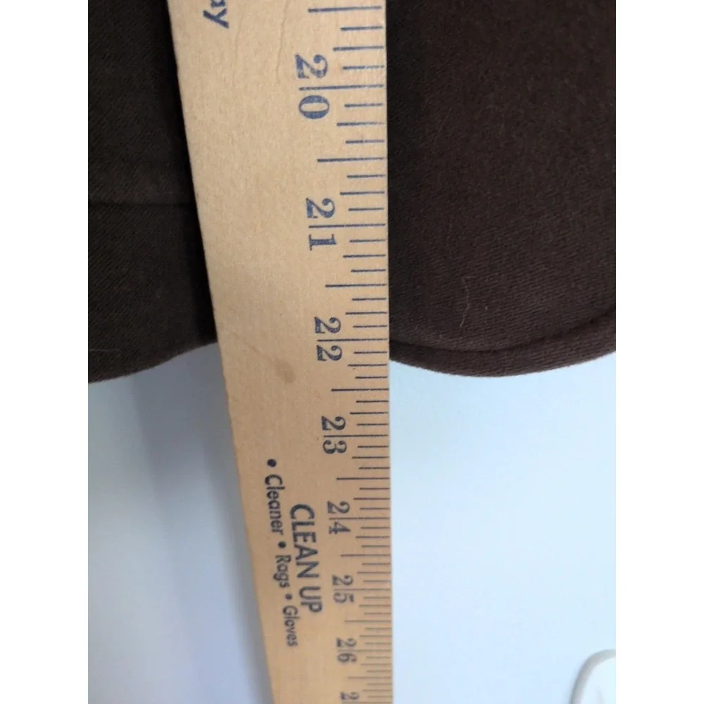 Hk_Hhh Women's Brown Cotton Blazer Jacket Size Small Polka Dot Lining Casual Pre - Picture 9 of 13